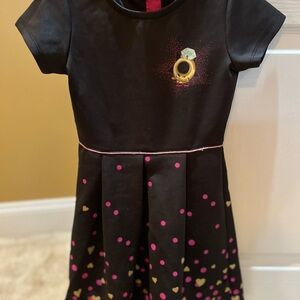 Shopkins Black and Pink Polka Dot Dress